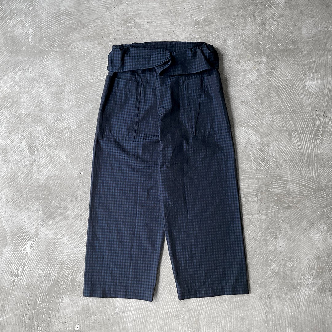 ts(s) Gingham Plaid Jacquard Polyester*Cotton Cloth / Thai Pants