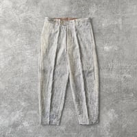 Uneven Jacquard Cotton Twill Cloth / Pegtop Pants