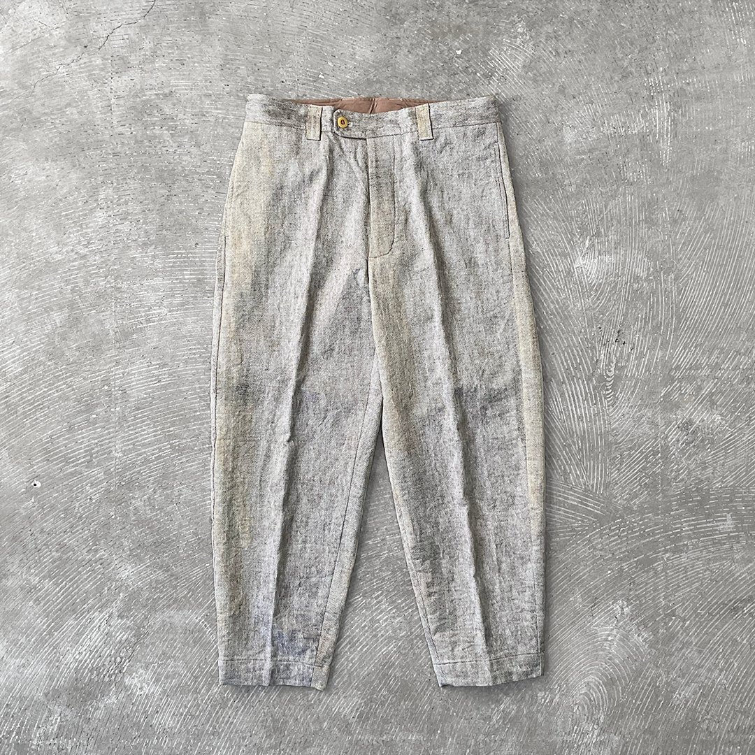 ts(s) Uneven Jacquard Cotton Twill Cloth / Pegtop Pants