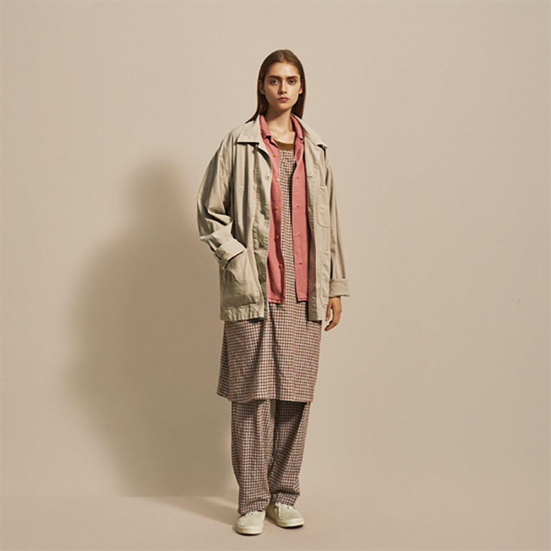 Garment Dye Rayon Twill Cloth / Round Flap Pock