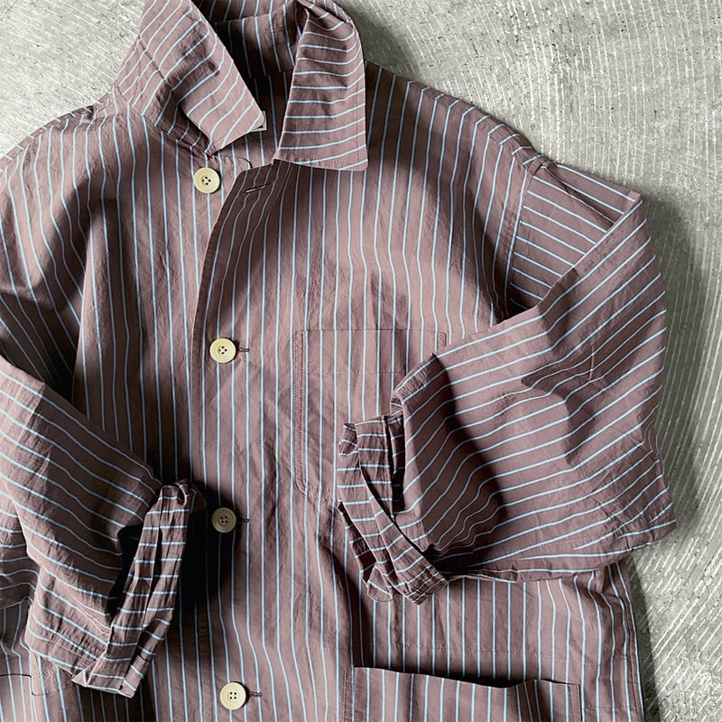 Stripe Cotton*Nylon Cloth / Jacket Shirt | ts(s)