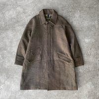Herringbone Wool*Nylon Double Cloth / Fly Front Raglan Sleeve Coat