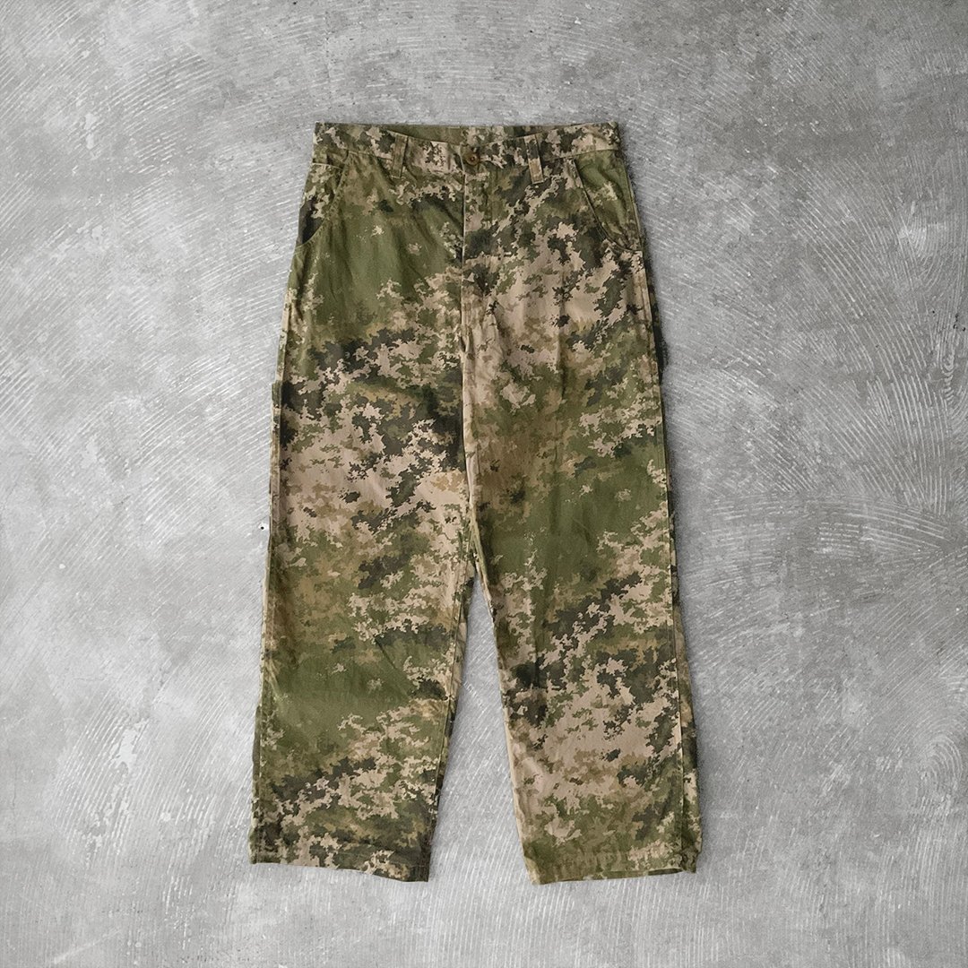 ts(s) Garment Dye Camo Print Cotton Cloth / Painter Pants