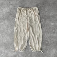 Garment Dye Cotton Summer Corduroy Cloth / Drawstring Wide Pants