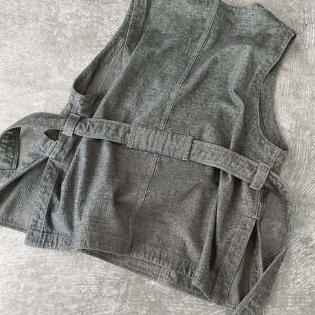 Garment Dye Woolly Finish Herringbone Cloth / Artisan Vest