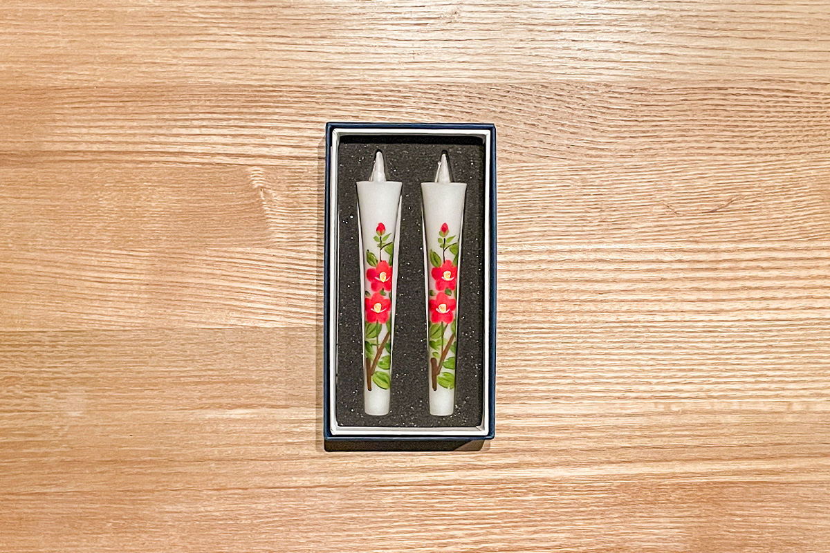 美品】絵ろうそく 和蝋燭 アート 2本セット Amazon｜手書き絵ろうそく
