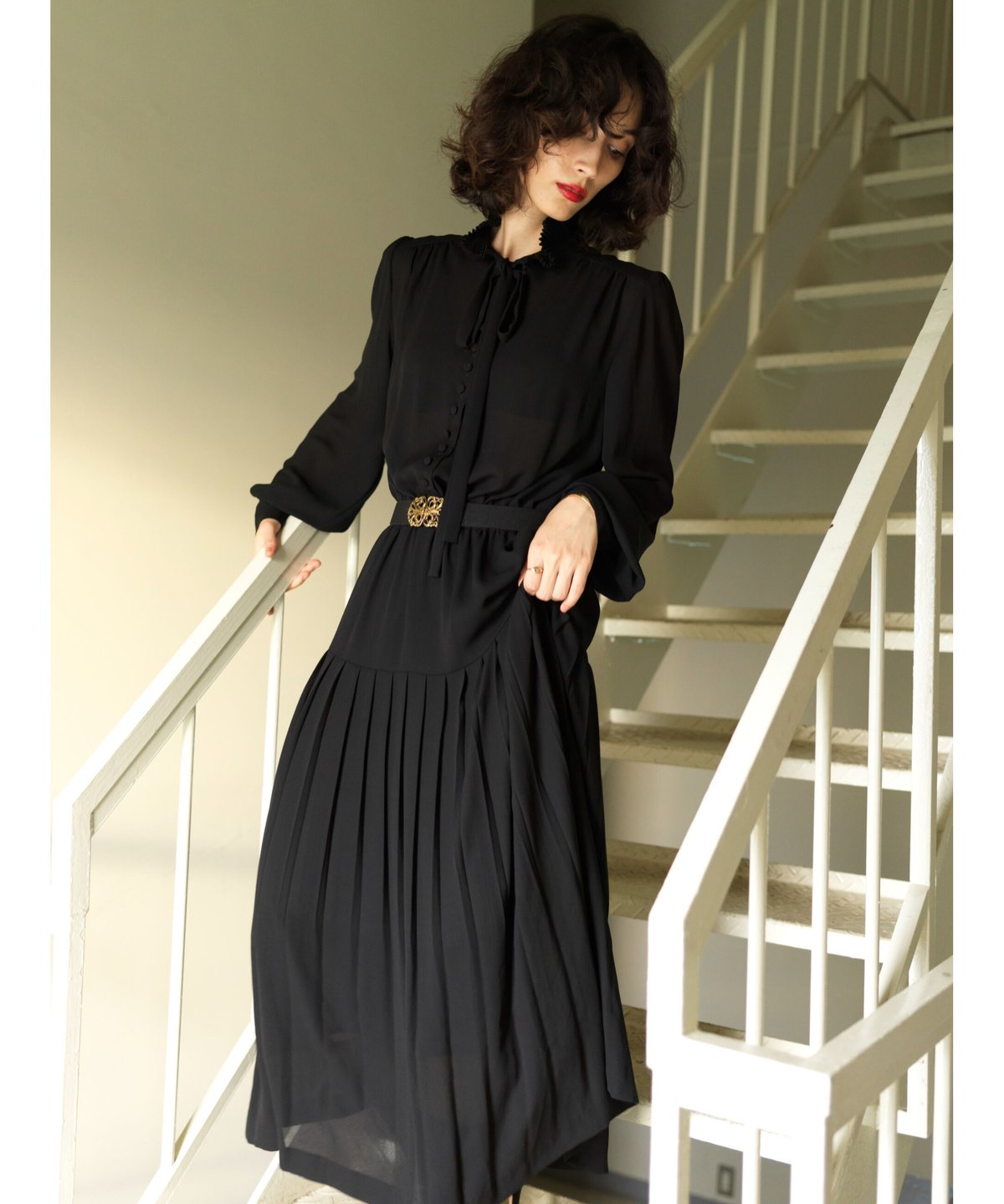 RESTOCK] Pleated Dress solid | L'UNE