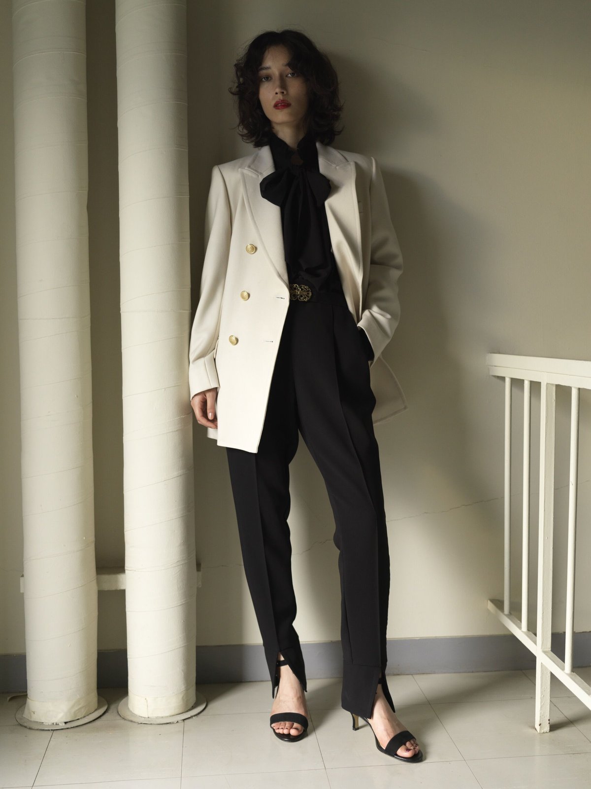 Pleated Blouse with Bow | L'UNE