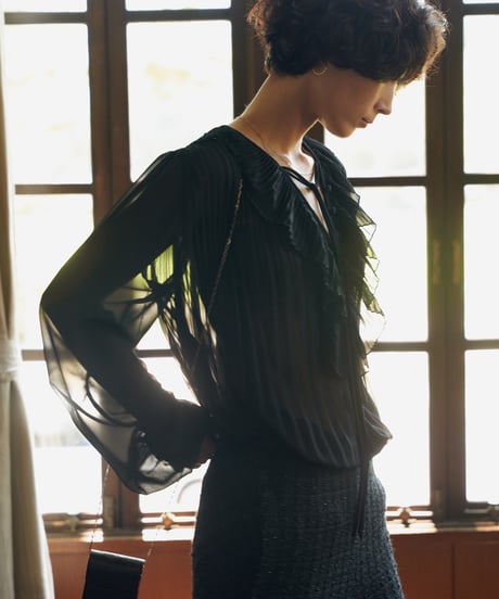 24AW L'UNE/リュンヌ ドットブラウス L'UNE/リュンヌ ドットブラウス | イエナ(IENA) | マルイウェブチャネル