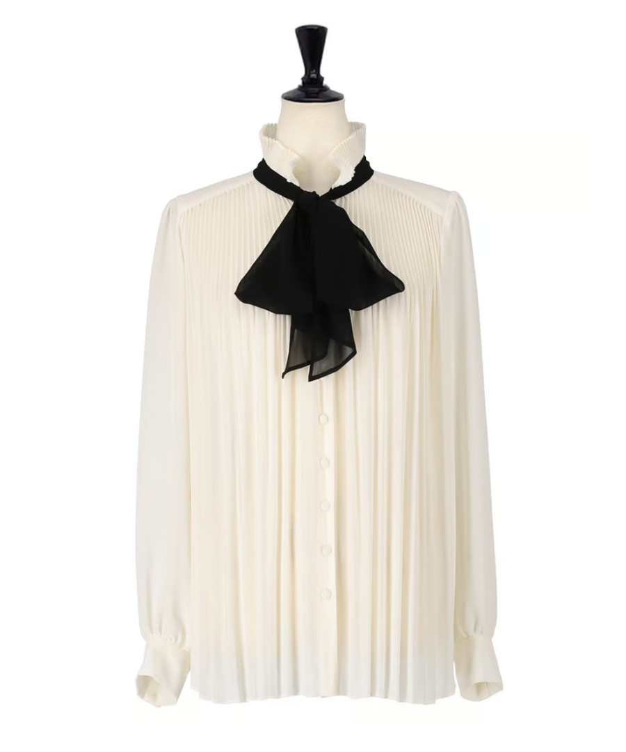 elu. オーロラブラウス　ホワイト　S L.elu オーロラブラウス ホワイト S L.elu オーロラブラウス ホワイト