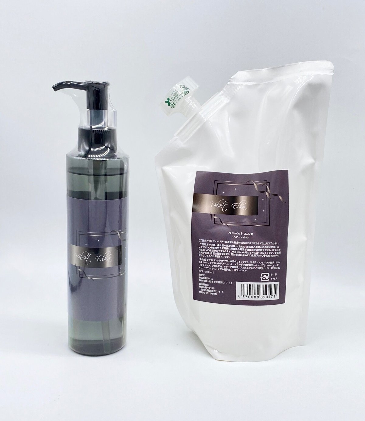 キューティクル補修オイル［ベルベットエルカ 500ml 詰め替え