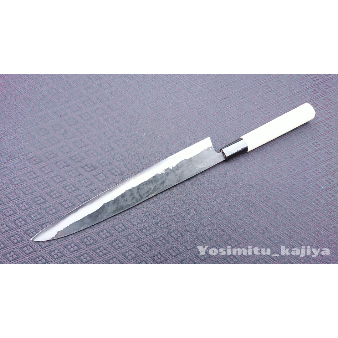 手打ち鍛造 八寸柳刃包丁(両刃) 240mm Double-Edged Yanagiba |
