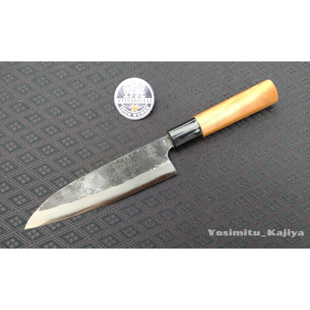 [1162]包丁　出刃包丁180mm　本水牛口本職用手打鍛造出刃包丁 出刃包丁 白鋼 霞 水牛柄 7寸（210mm） | 刃物の老舗 本家かね惣