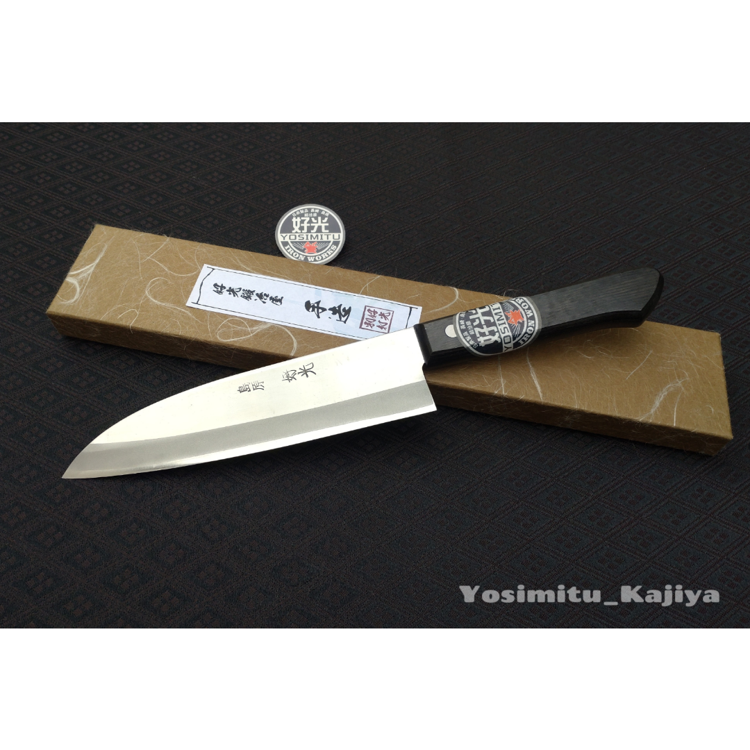 鋼入りステンレス製 洋包丁型 三徳1号 Stainless clad Western-styl