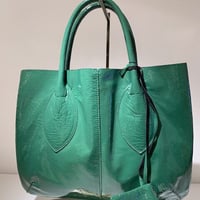 エナメルトートバッグ（Green)