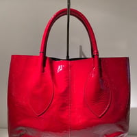 エナメルトートバッグ（Red)