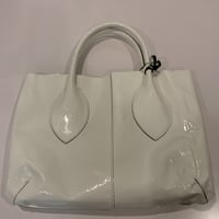 エナメルトートバッグ（WHITE)