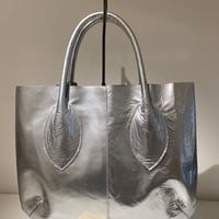 エナメルトートバッグ（Silver)