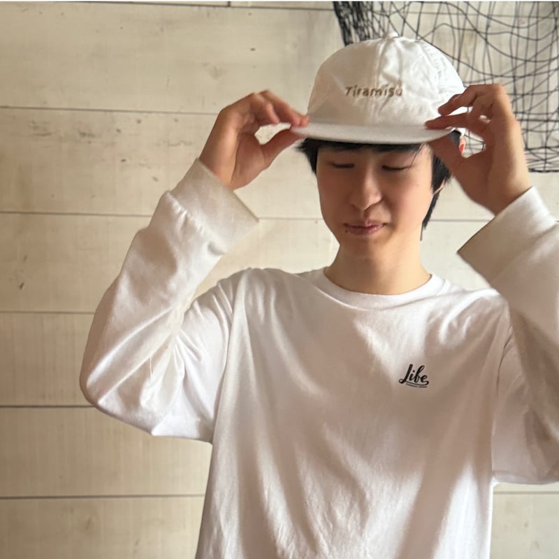 Tiramisu Cap / WHITE オリジナルキャップ 白 サイズフリー | LIFE