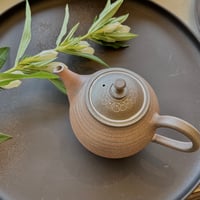 小北條 Kohokujo 焼き締め 象嵌 後手急須 　ST0758
