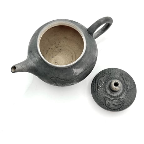 加賀美円 Tsubura Kagami 鳥の彫り 後手急須　ST0830