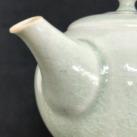 千葉光広 Mitsuhiro Chiba 灰釉 印籠蓋 後手急須　ST0540