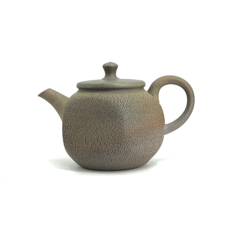 甚秋  伊藤成二  Jinshu  Seiji Ito  窯変 嵐絞り茶壺　ST1072