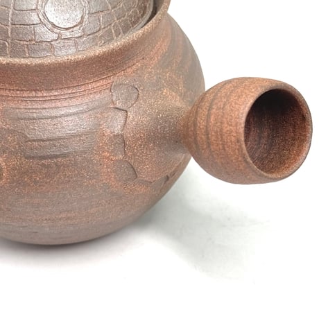 小北條 Kohokujo 焼締彫蓋 急須　ST1055