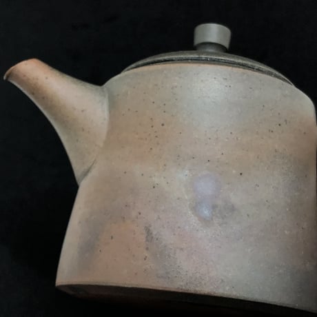 千葉光広 Mitsuhiro Chiba 窯変 筒形 印籠蓋 後手急須　ST0516