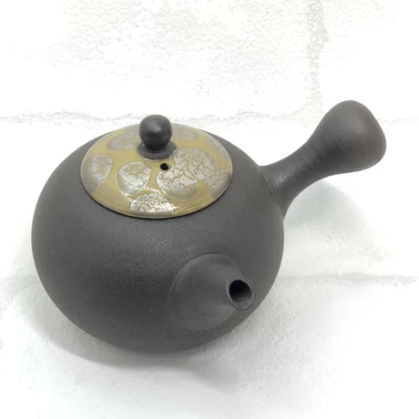 甚秋  伊藤成二  Jinshu  Seiji Ito  焼き締め 黄水玉印籠蓋 急須 　ST0375