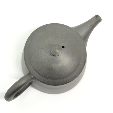 千葉光広 Mitsuhiro Chiba 黒 筒形 印籠蓋 後手急須　ST0286