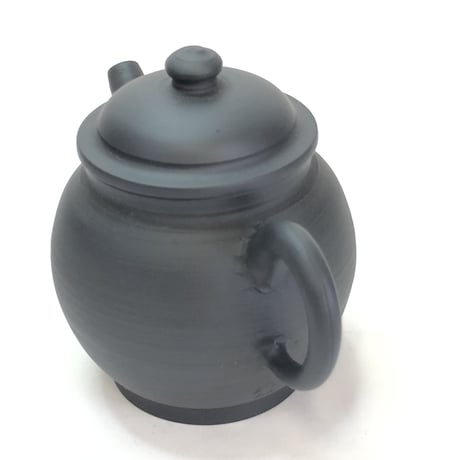 伊藤雅風 Gafu Ito 黒マット 印籠蓋 後手急須　ST0165
