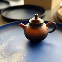 村越風月 Fugetsu Murakoshi 梨皮窯変 茶銚 木箱入　ST1135
