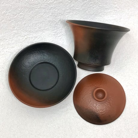 村田益規 Yoshiki Murata 窯変  蓋碗 皿付　ST0576