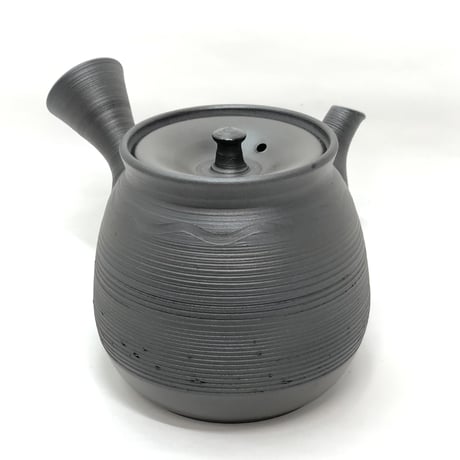 伊藤雅風 Gafu Ito 黒泥 糸目 急須 　ST0333