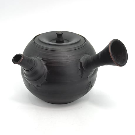 村越風月 Fugetsu Murakoshi 窯変茶注 丸型 木箱入　ST1156