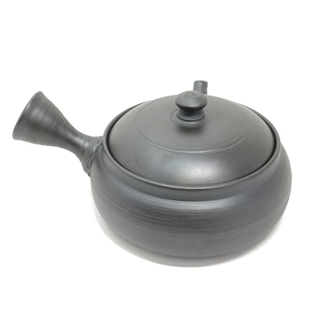 伊藤雅風 Gafu Ito 黒泥 平丸急須 　ST0329