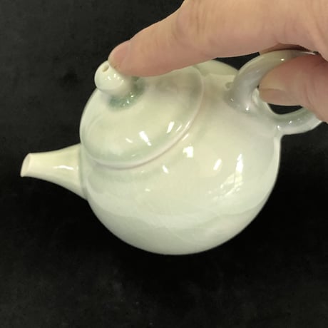 千葉光広 Mitsuhiro Chiba 灰釉 印籠蓋 後手急須　ST0189