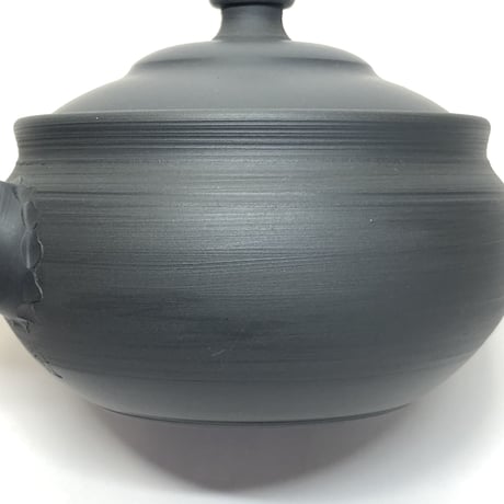 伊藤雅風 Gafu Ito 黒泥 マット 筋挽き 急須　ST0100