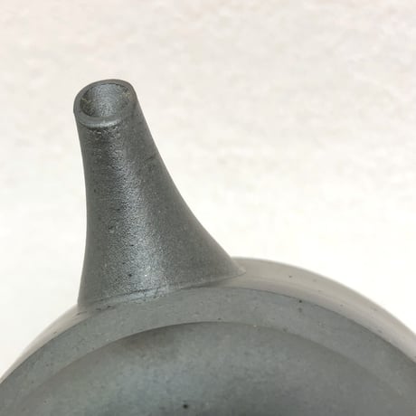 千葉光広 Mitsuhiro Chiba 黒 筒形 印籠蓋 後手急須　ST0573