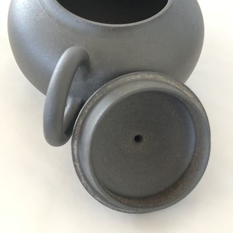 千葉光広 Mitsuhiro Chiba 黒 印籠蓋 後手急須　ST0004