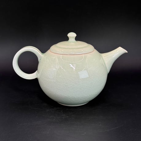 千葉光広 Mitsuhiro Chiba 灰釉 印籠蓋 後手急須　ST0880