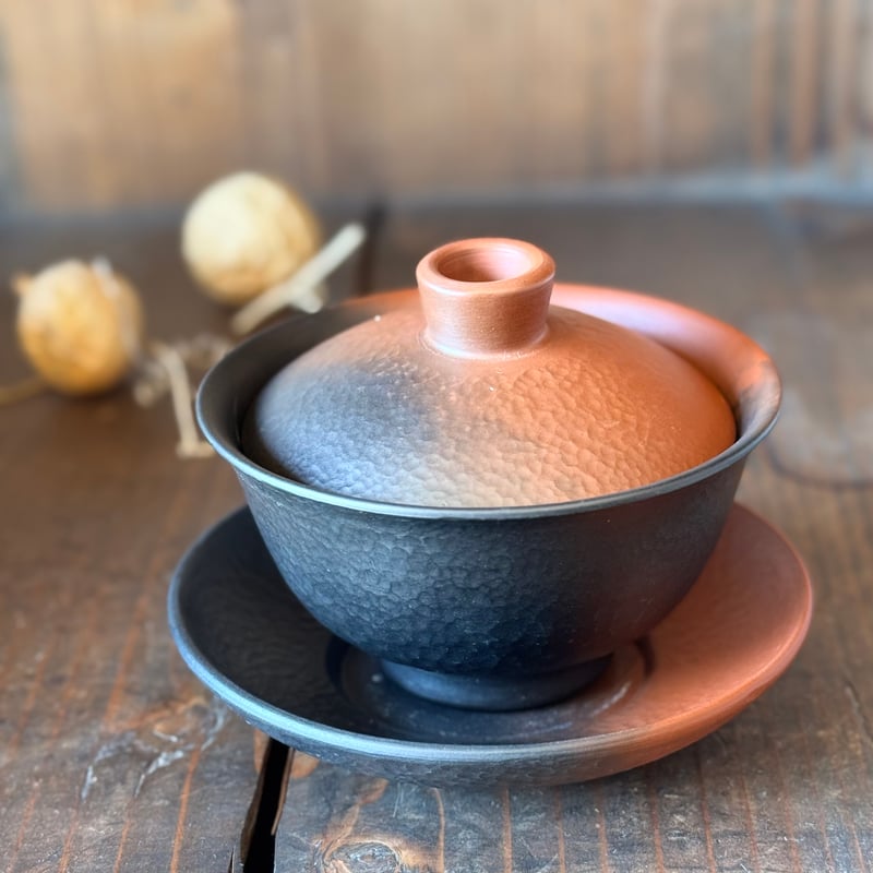 村田益規さんの酒器 村田益規 Yoshiki Murata 窯変叩き 蓋碗 ST0895 | TOKONAME I