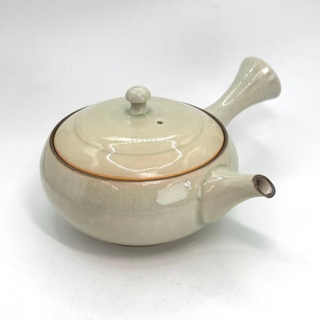 千葉光広 Mitsuhiro Chiba 灰釉 平丸急須　ST1155