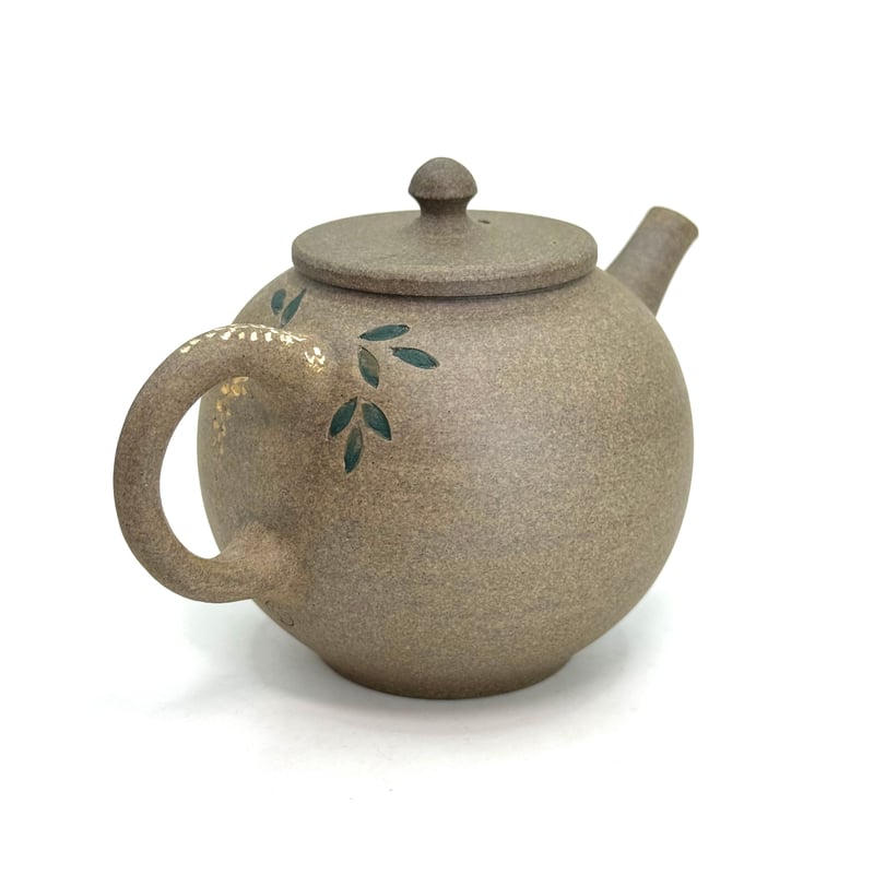 都築青峰 Seiho Tsuzuki 焼締 藤 後手急須 ST0878 | TOKONAME