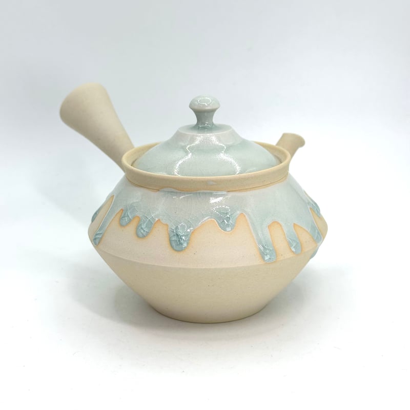 藤田德太 Tokuta Fujita 灰青磁 釜型 急須 ST0973 | TOKONAME