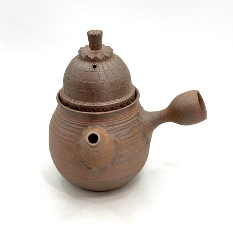 小北條 Kohokujo 焼締 彫蓋急須　ST1114