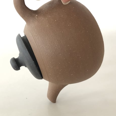 村田益規Yoshiki Murata  烏泥 黒印籠蓋 後手急須　ST0037