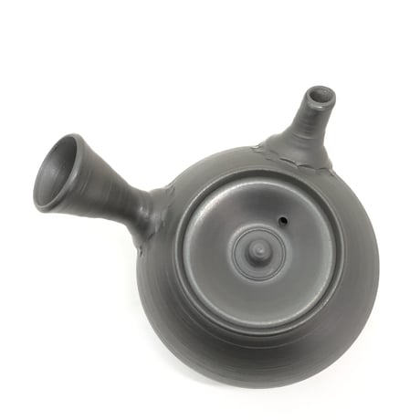 伊藤雅風 Gafu Ito 黒泥 筋挽き急須 　ST0330