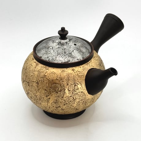 鯉江廣 Hiroshi Koie  金・プラチナ彩 茶注(高台丸) 木箱入　ST1192